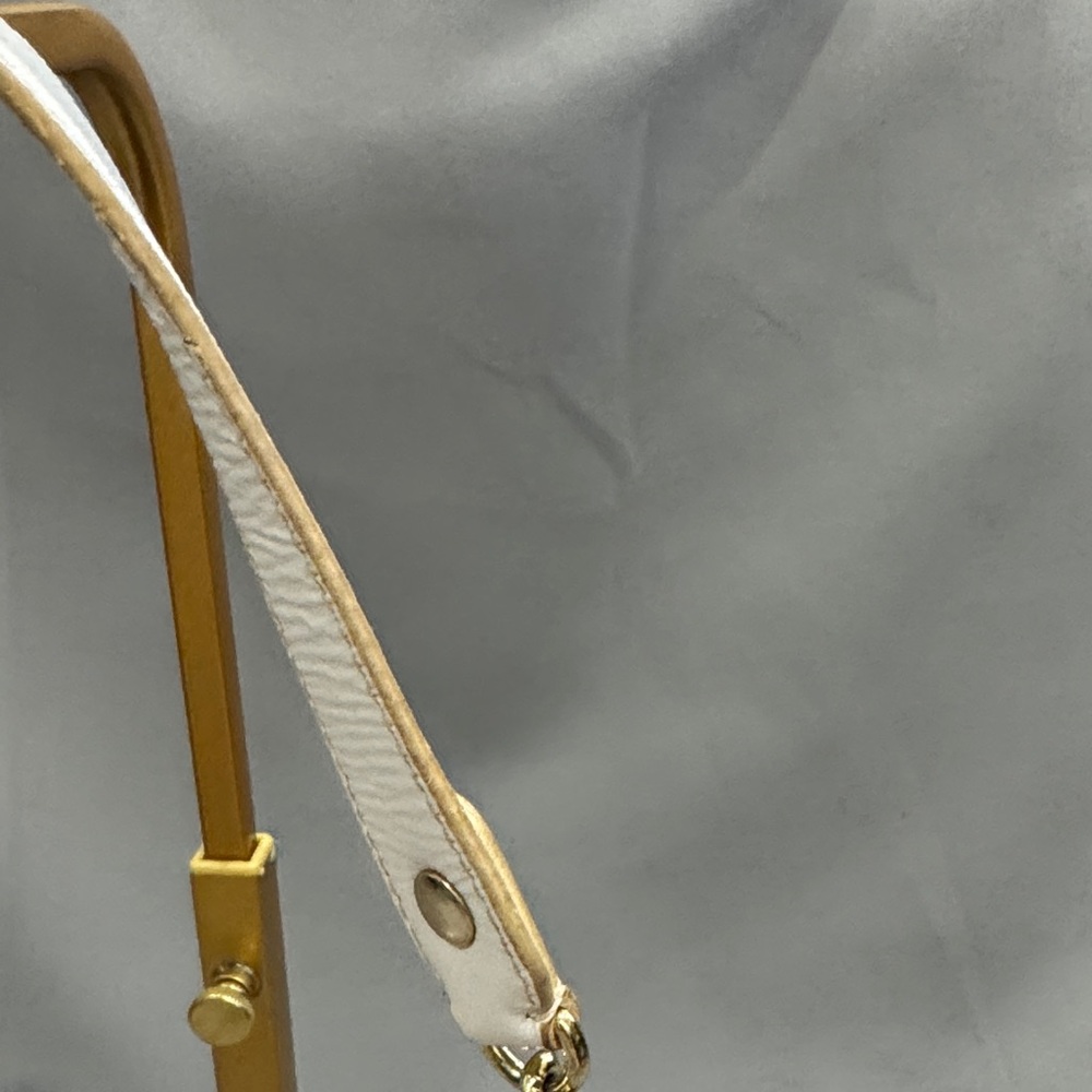 Michael Kors Tan and White Clutch with Gold Chain - Resort Style - Picture 5 of 6